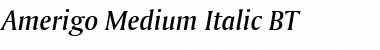 Amerigo Md BT Medium Italic Font Title Preview