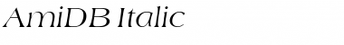 AmiDB Italic Font Title Preview