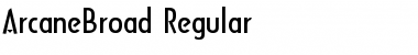 ArcaneBroad Regular Font Title Preview
