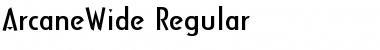 ArcaneWide Regular Font Title Preview