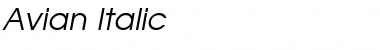 Avian Italic Font Title Preview