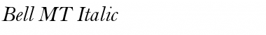 Bell MT Italic Font Title Preview