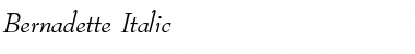 Bernadette Italic Font Title Preview