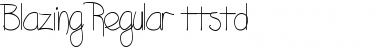 Blazing Regular Font Title Preview