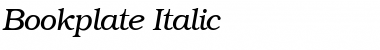 Bookplate Italic Font Title Preview