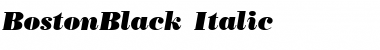 BostonBlack kursiv Font Title Preview