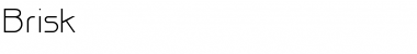 Brisk Regular Font Title Preview