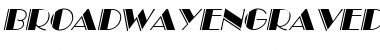 BroadwayEngraved Italic Font Title Preview