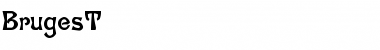 Bruges!" Regular Font Title Preview