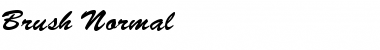 Brush Normal Font Title Preview