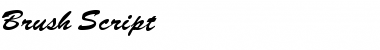 Brush Script Regular Font Title Preview