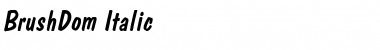 BrushDom Italic Font Title Preview