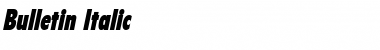Bulletin Italic Font Title Preview