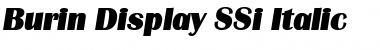 Burin Display SSi Italic Font Title Preview