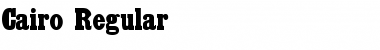 Cairo Regular Font Title Preview