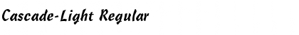 Cascade-Light Regular Font Title Preview
