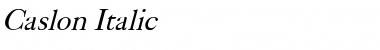 Caslon Italic Font Title Preview
