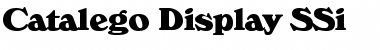 Catalego Display SSi Regular Font Title Preview