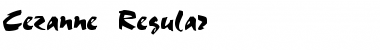 Cezanne Regular Font Title Preview
