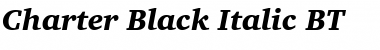 Charter BT Black Italic Font Title Preview