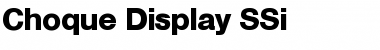 Choque Display SSi Regular Font Title Preview