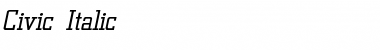 Civic Italic Font Title Preview