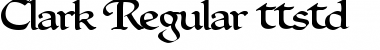 Clark Regular Font Title Preview