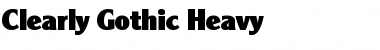 Clearly Gothic Heavy Regular Font Title Preview