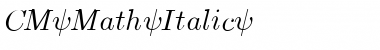 CM_Math Italic Font Title Preview