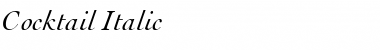 Cocktail Italic Font Title Preview