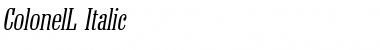 ColonelL Italic Font Title Preview