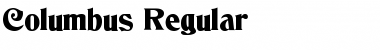 Columbus Regular Font Title Preview