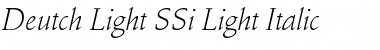 Deutch Light SSi Light Italic Font Title Preview