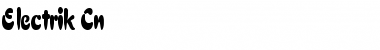 Electrik Cn Regular Font Title Preview