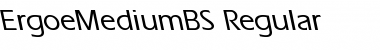 ErgoeMediumBS Regular Font Title Preview