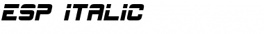 ESP_Italic Regular Font Title Preview