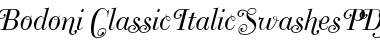 Bodoni Classic Swashes Italic Font Title Preview