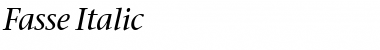 Fasse Italic Font Title Preview