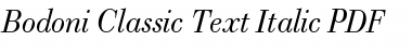 Bodoni Classic Text Italic Font Title Preview