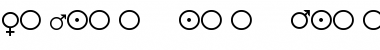 Female and Male Symbols Regular Font Title Preview