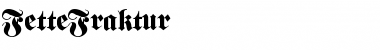 FetteFraktur Regular Font Title Preview