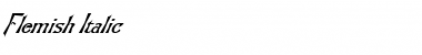 Flemish Italic Font Title Preview