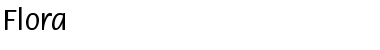 Flora Regular Font Title Preview