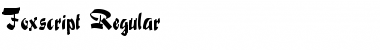 Foxscript Regular Font Title Preview