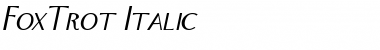 FoxTrot Italic Font Title Preview