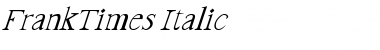 FrankTimes Italic Font Title Preview