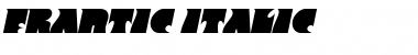 Frantic Italic Font Title Preview