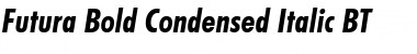 Futura BdCn BT Bold Italic Font Title Preview