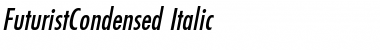 FuturistCondensed Italic Font Title Preview