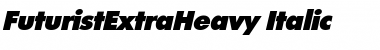 FuturistExtraHeavy Italic Font Title Preview